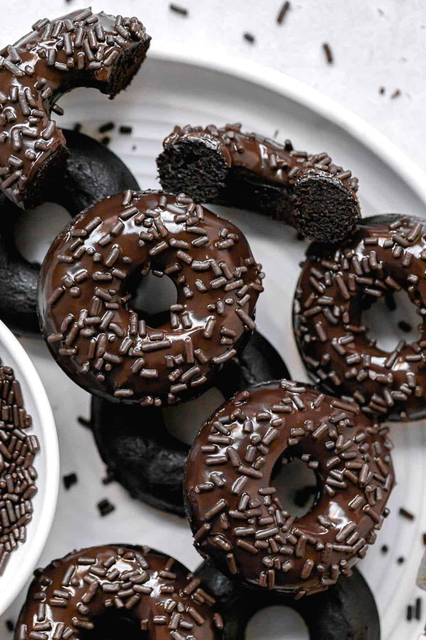 Double Chocolate Glazed Donuts