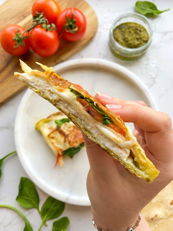 Turkey, Mozzarella and Pesto Wrap