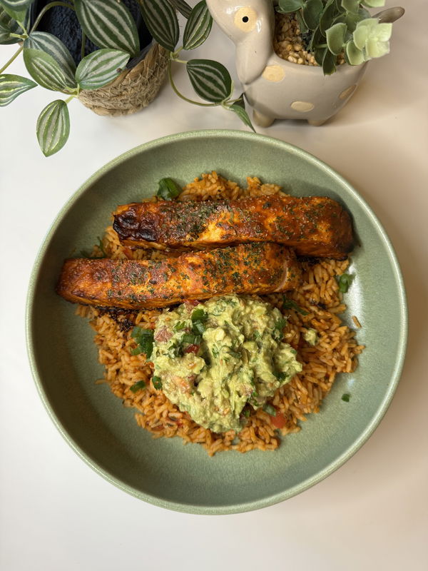 Salmon taco bowl