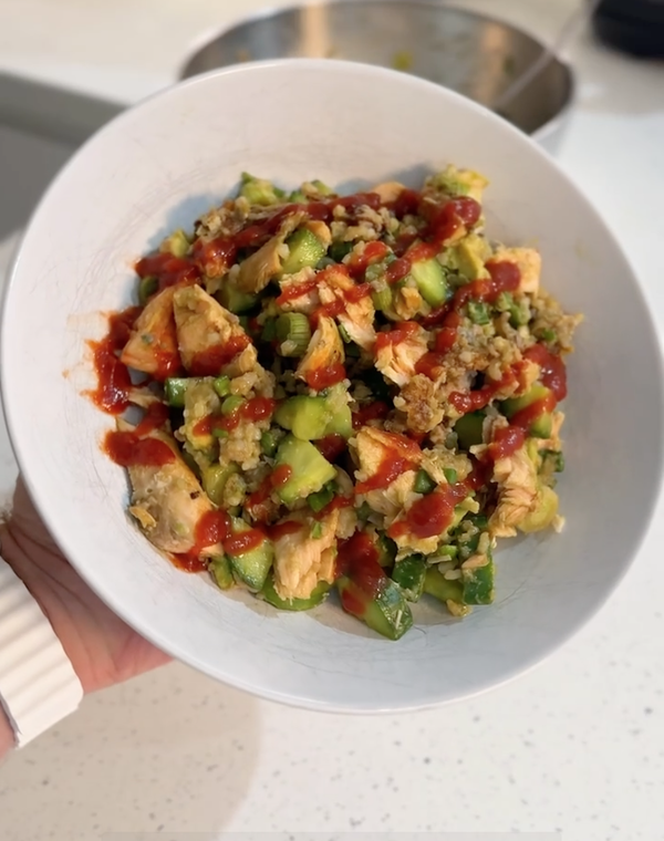 Crispy Salmon Rice Bowl