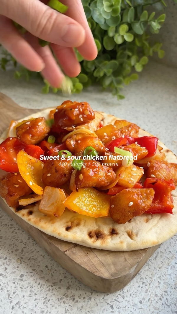 Sweet & Sour Chicken Flatbread🍗