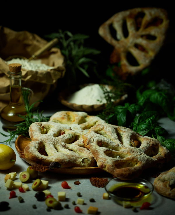 Olive Fougasse: Tear-and-Share Olive Leaf Bread