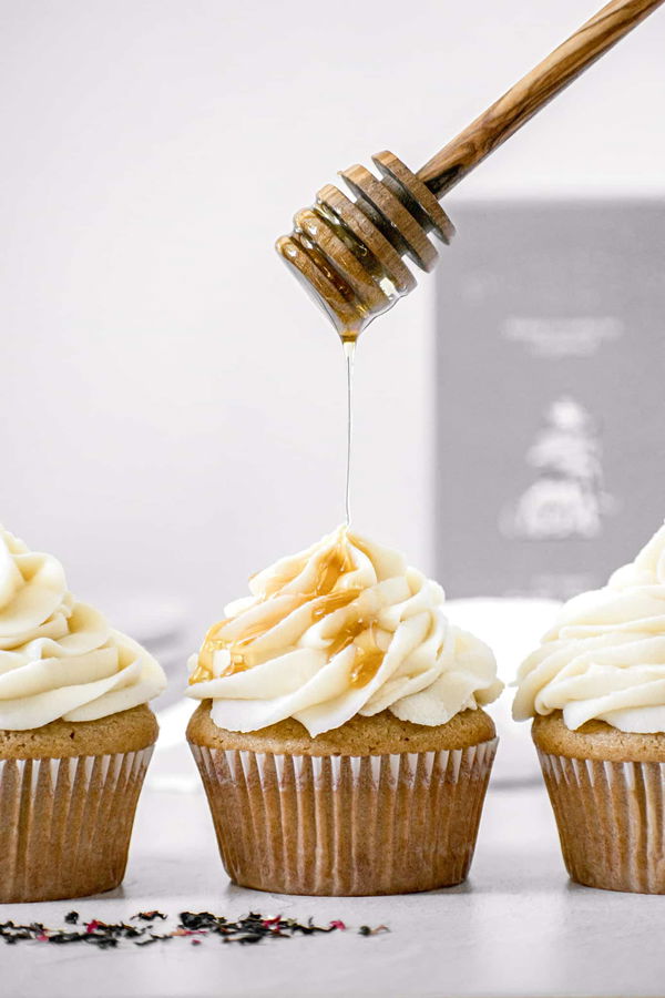 Earl Grey Cupcakes with Honey Mascarpone Buttercream