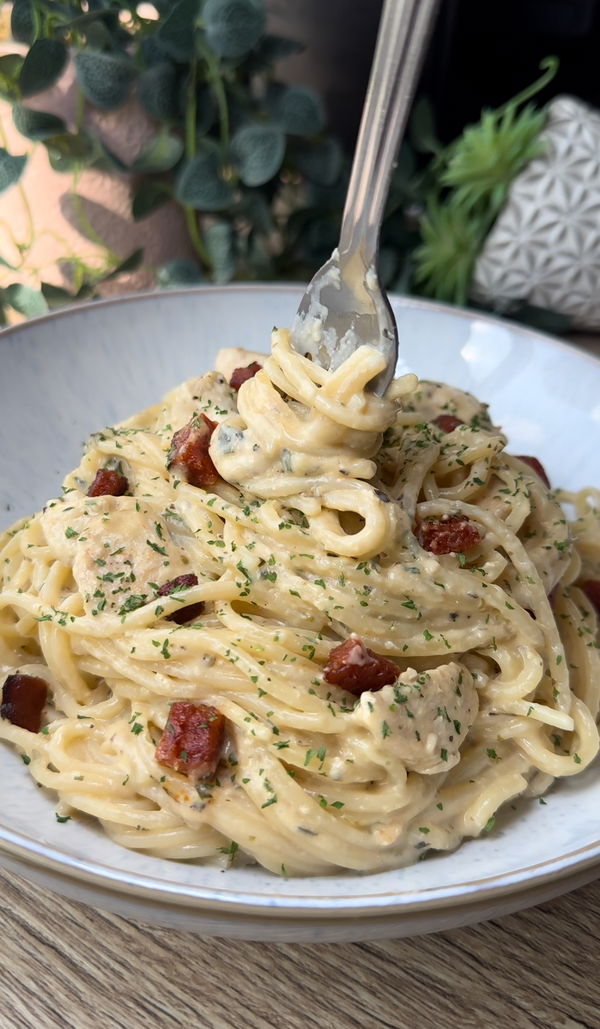 Chicken and Chorizo Creamy ‘Carbonara’