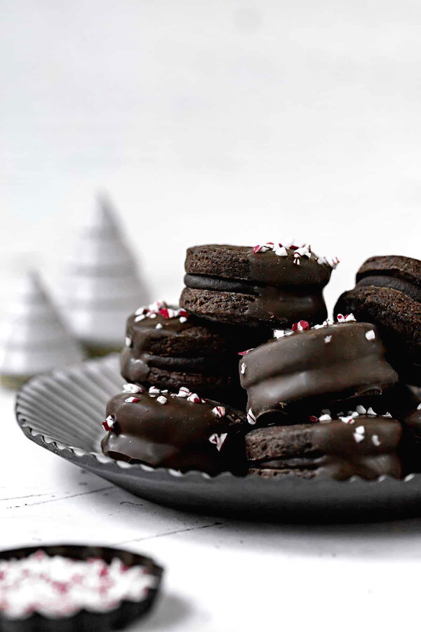 Chocolate Peppermint Sable Cookies