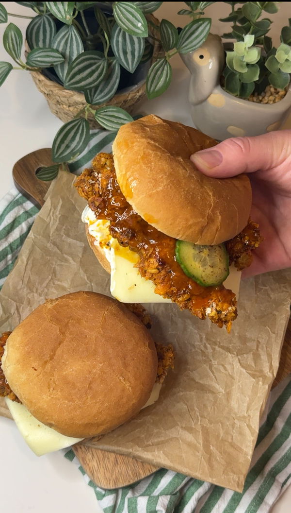 Crispy honey buffalo chicken sandwich