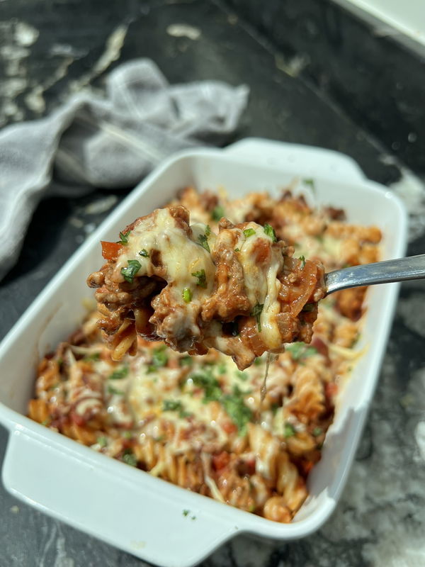 Enchilada Beef Pasta Bake