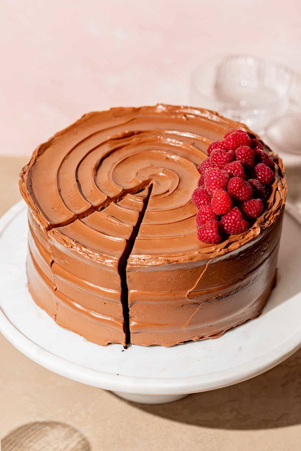 Dark Chocolate Raspberry Cake