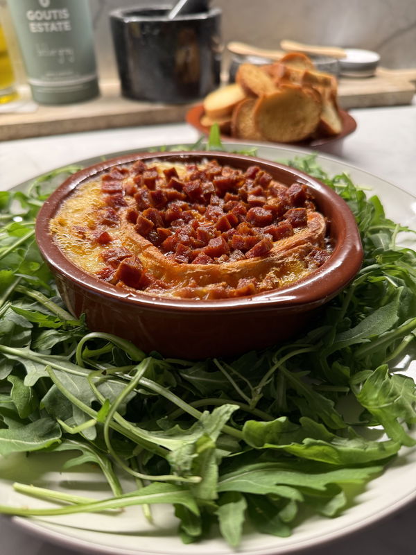 Creamy Camembert with Spicy Chorizo 🤤✨