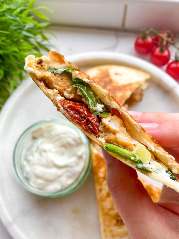 Greek Chicken Quesadillas