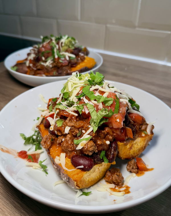 Chilli Loaded Sweet Potato
