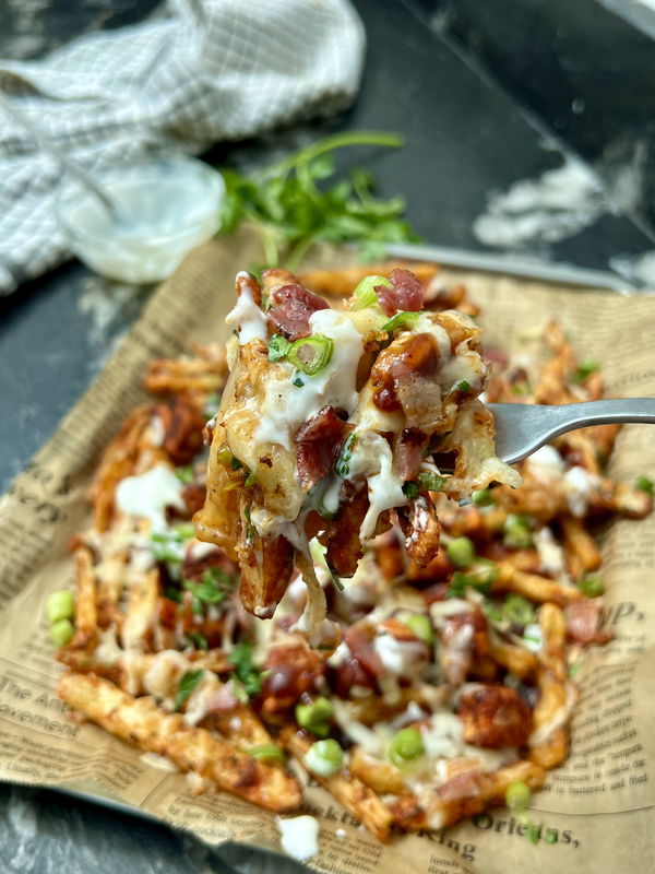 BBQ Chicken and Bacon Dirty Fries