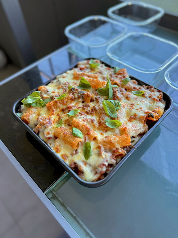 Beef Rigatoni Bake