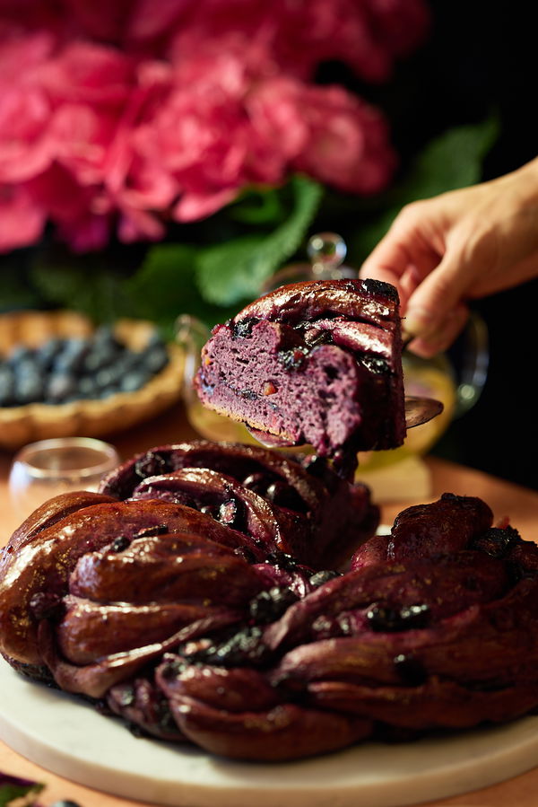 Blueberry Wreath Babka (feat. Candied Lemon Peels)