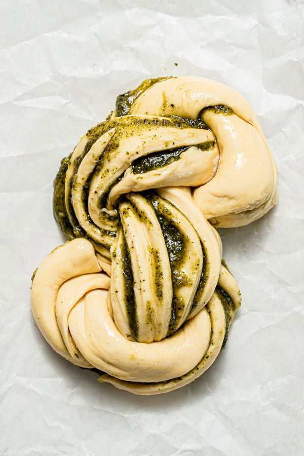 Pesto Brioche Swirl Bread