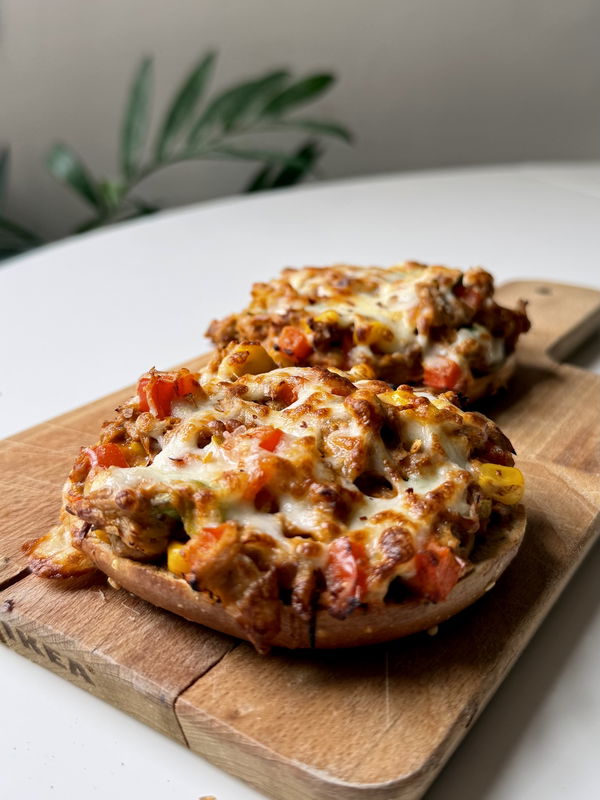 Air Fryer Tuna Bagel