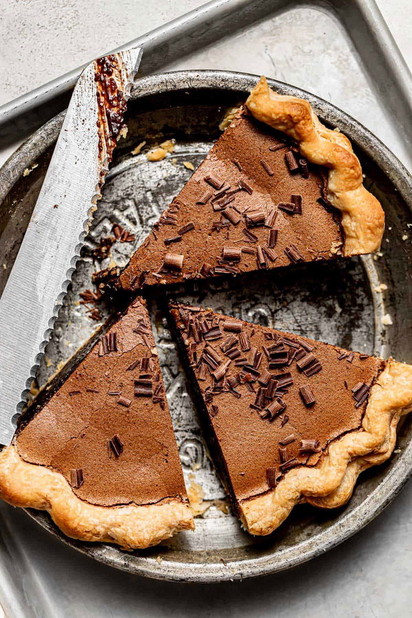 Dark Chocolate Chess Pie