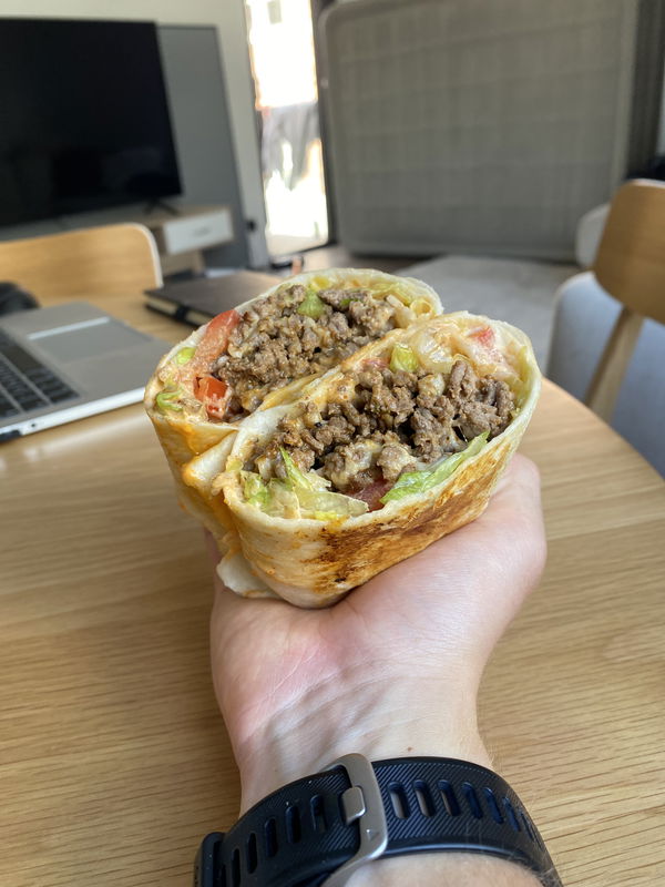 Mex' Cheeseburger Wrap