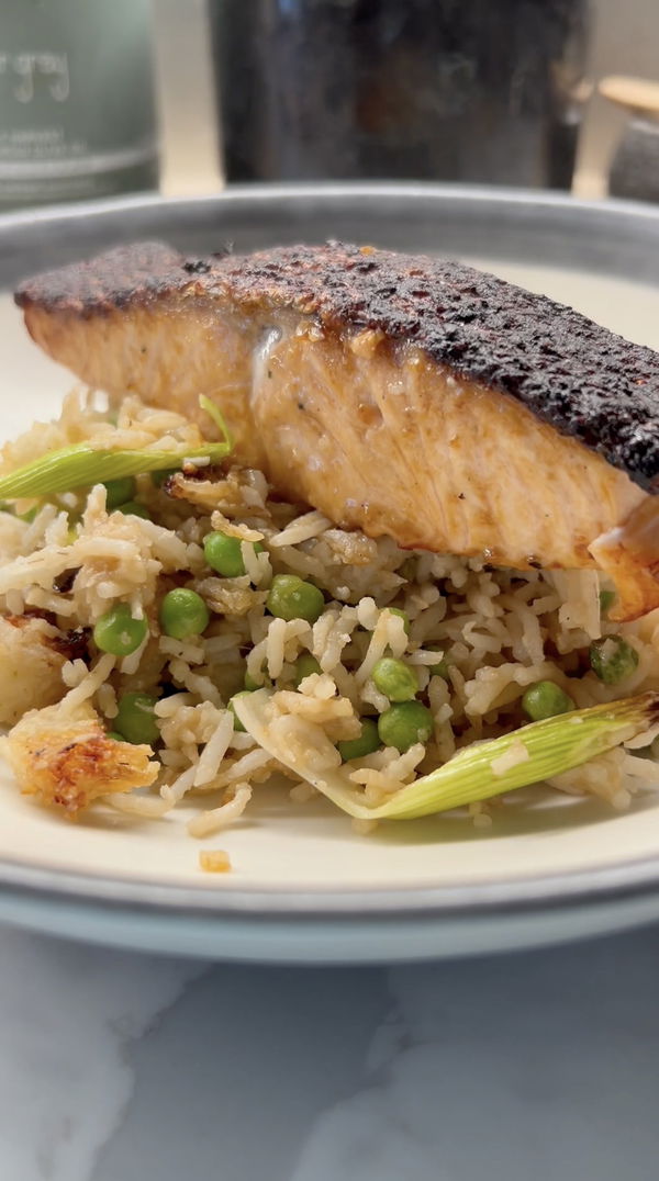 Salmon, Rice & Veggies 😋