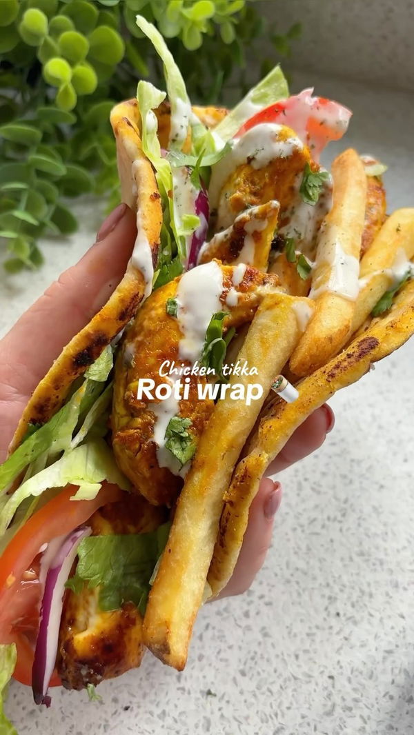 Chicken Tikka Roti Wrap🍗