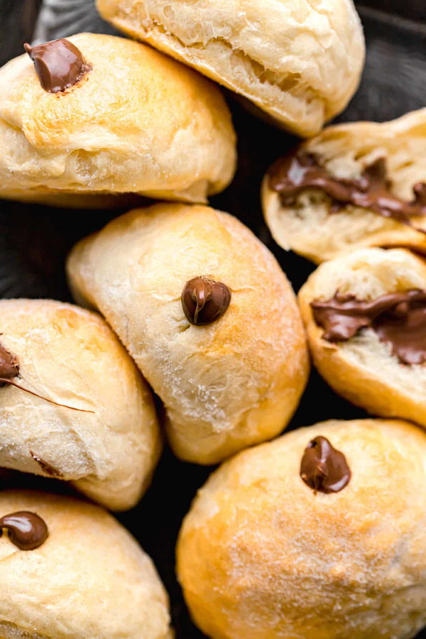 Chocolate Filled Brioche Donuts