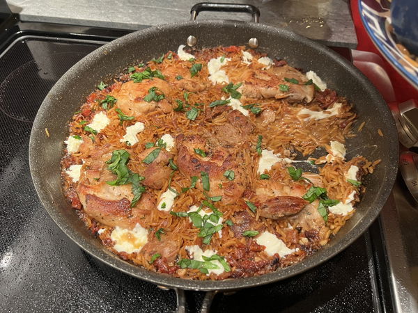 One Pan Rosemary Chicken Orzo