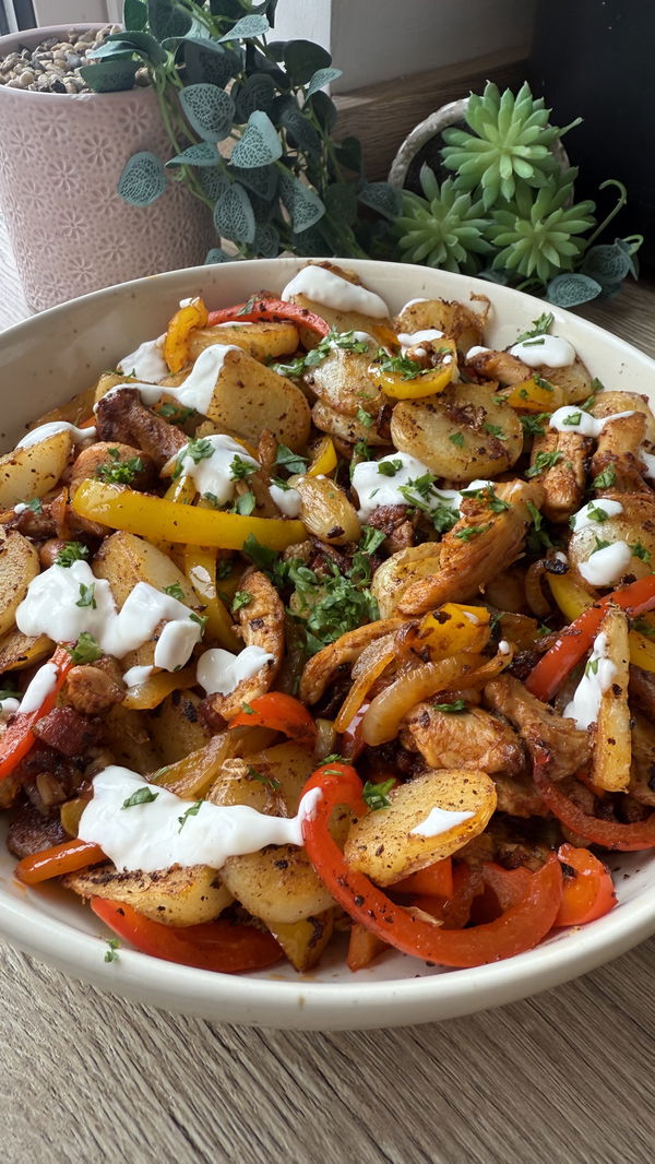 Smokey Chicken, Chorizo and Potato Hash
