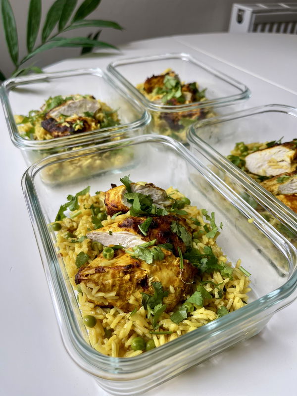 One Pan Tandoori Chicken & Coconut Rice