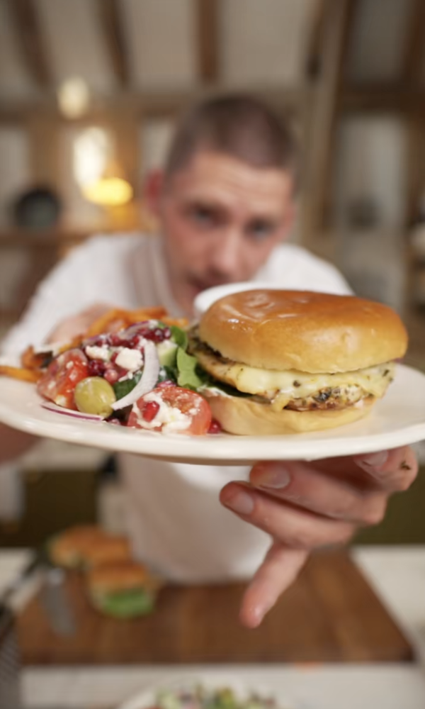 Lemon Herb Grilled Chicken Burger