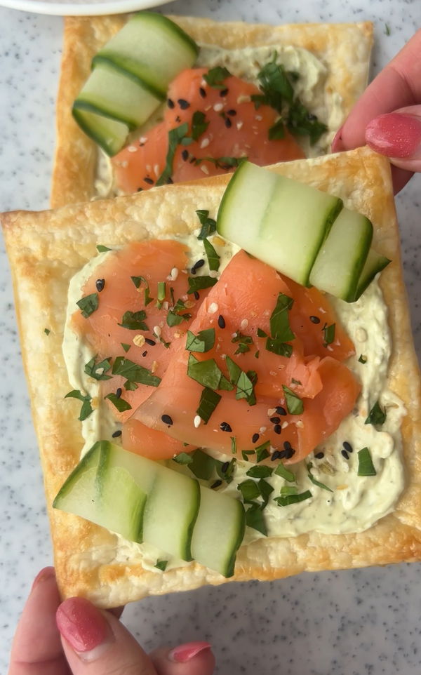 Salmon and Pesto Cream Cheese Pastries