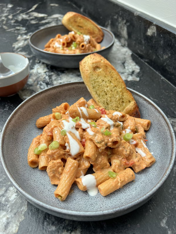 Cheesy Buffalo Chicken Pasta