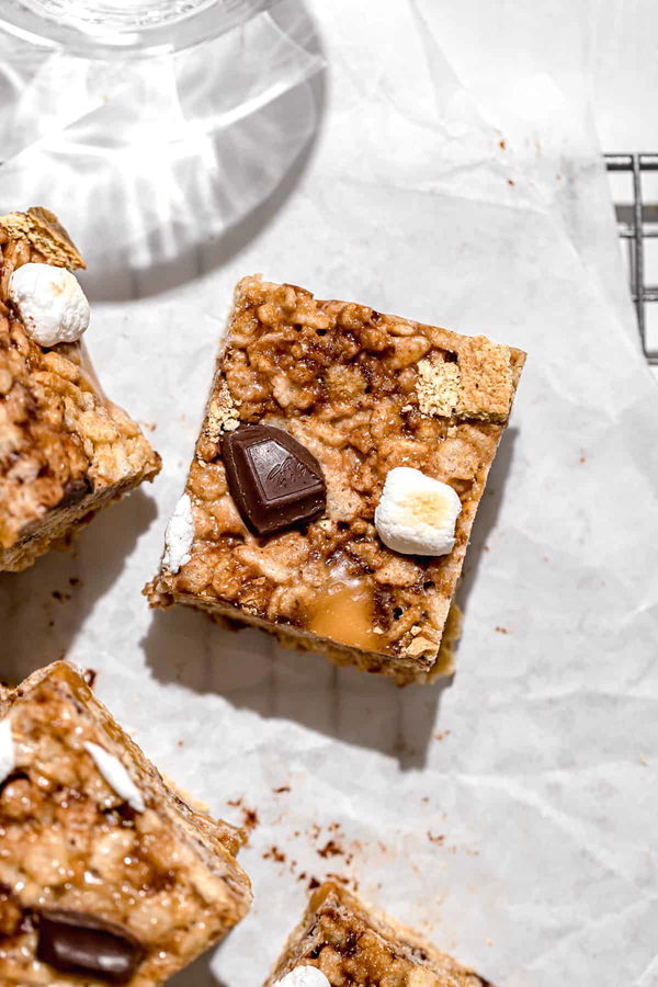 Caramel S'mores Rice Krispie Treats