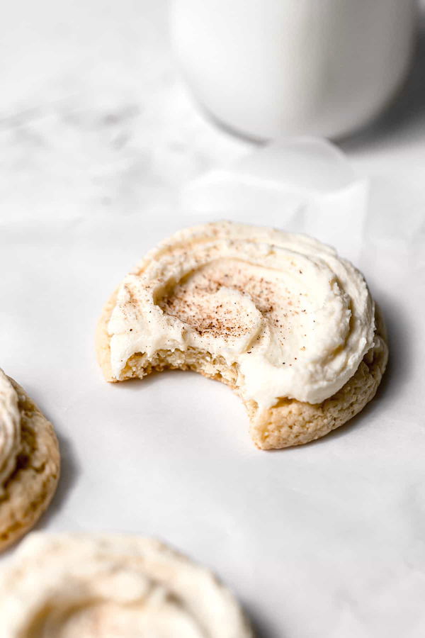 Frosted Eggnog Cookies