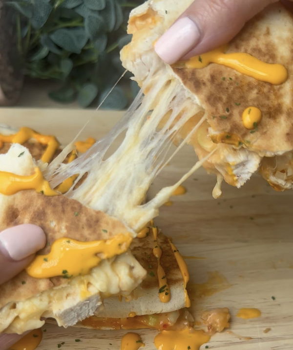 Quick and Easy Bang Bang Chicken Quesadilla