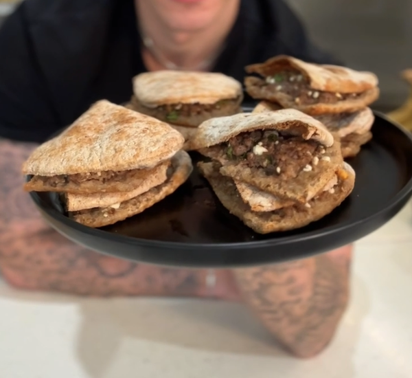 Feta Beef Pitas