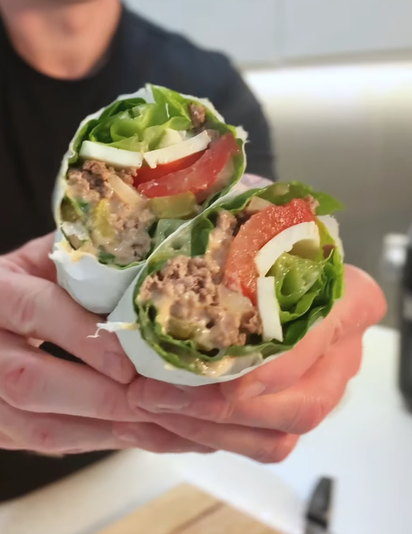 Low Carb Burger Wrap