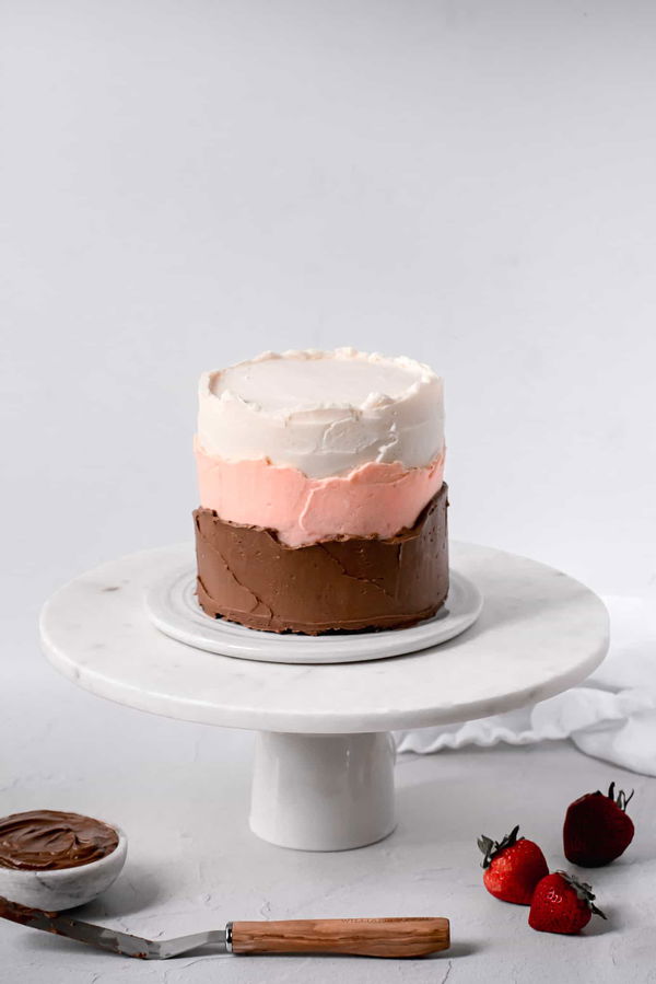 Neapolitan Cake with Swiss Meringue Buttercream