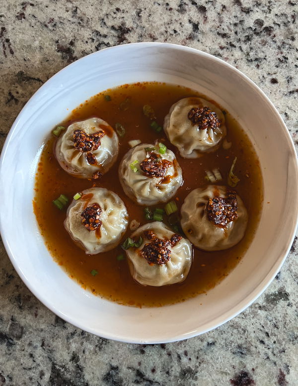 Chili Crisp Dumpling Soup