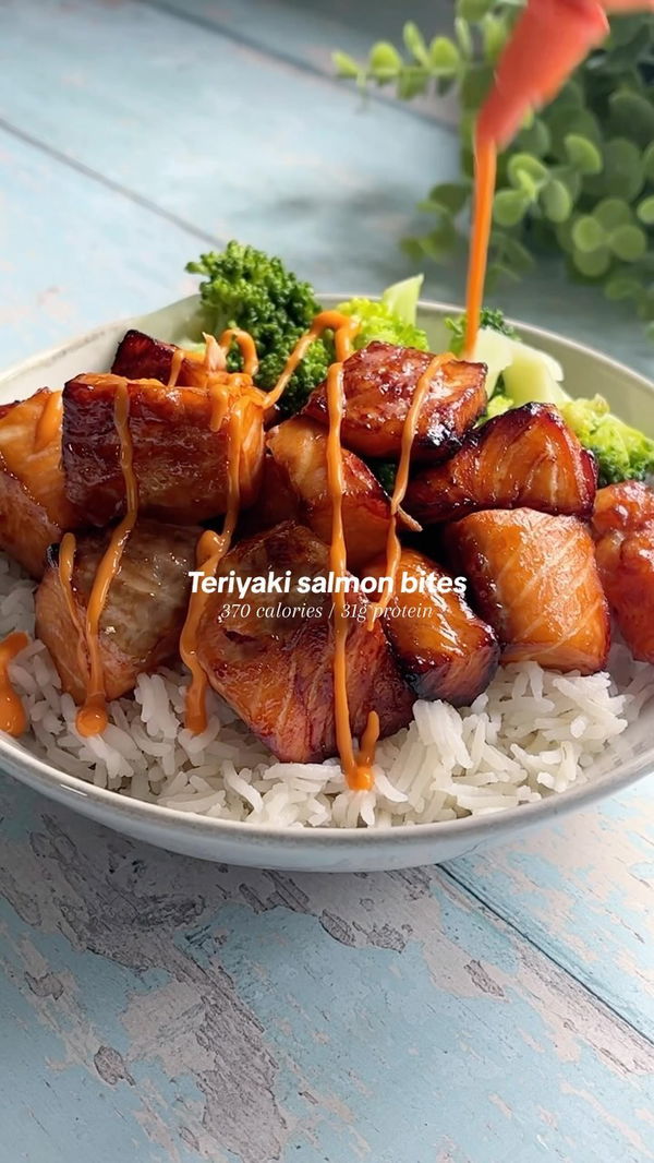 Teriyaki Salmon Bites