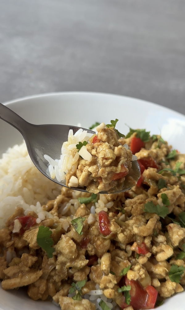 Turkey Satay Curry with Rice