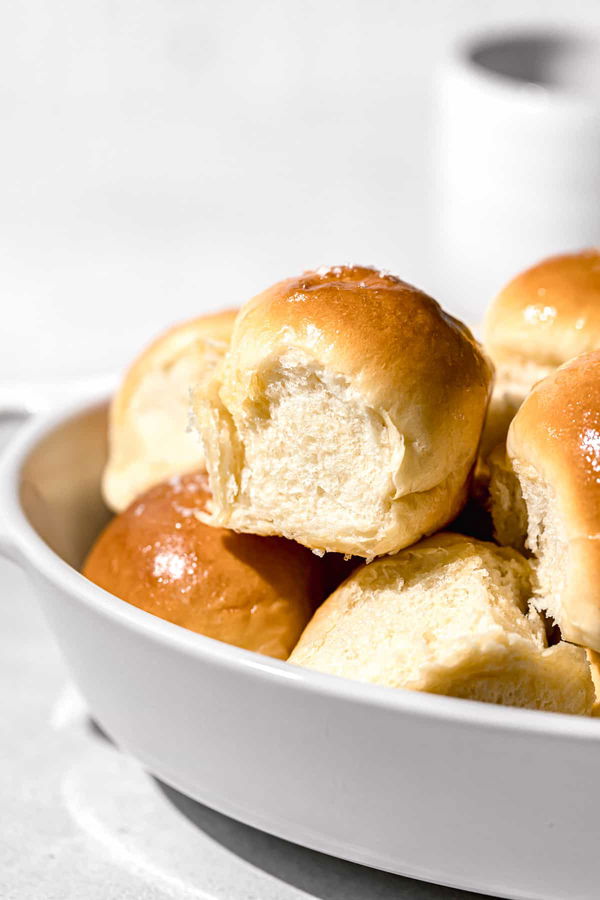 Salted Honey Milk Bread Rolls