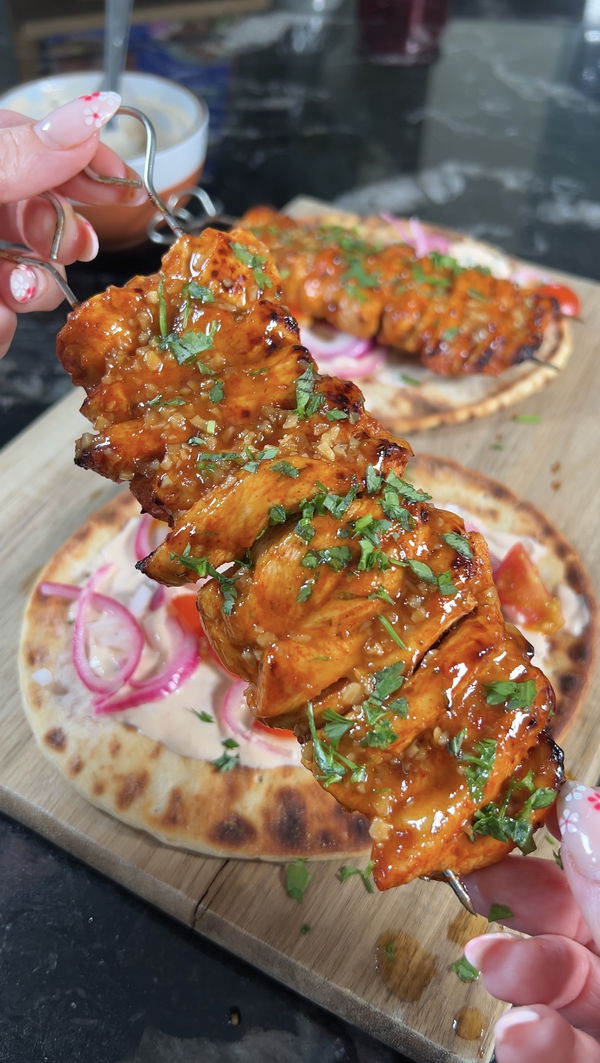 Garlic Butter Peri Chicken Kebab