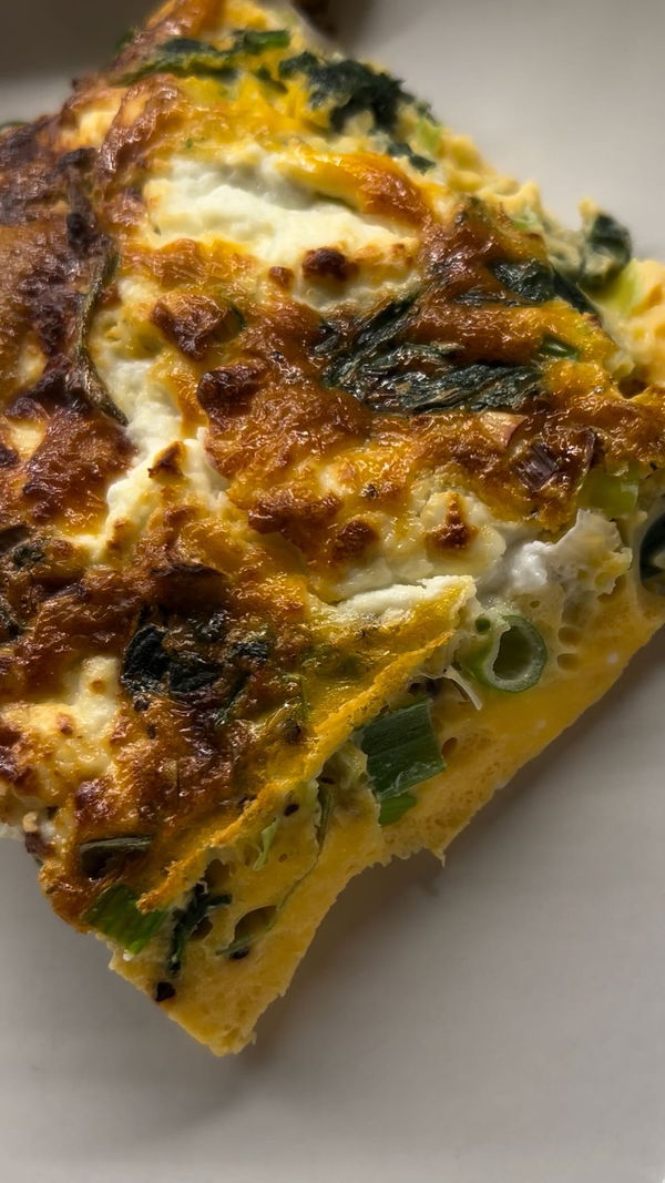 Spinach & Goats Cheese Fritatta