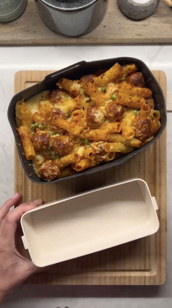 Sausage & Meatball Pasta Bake