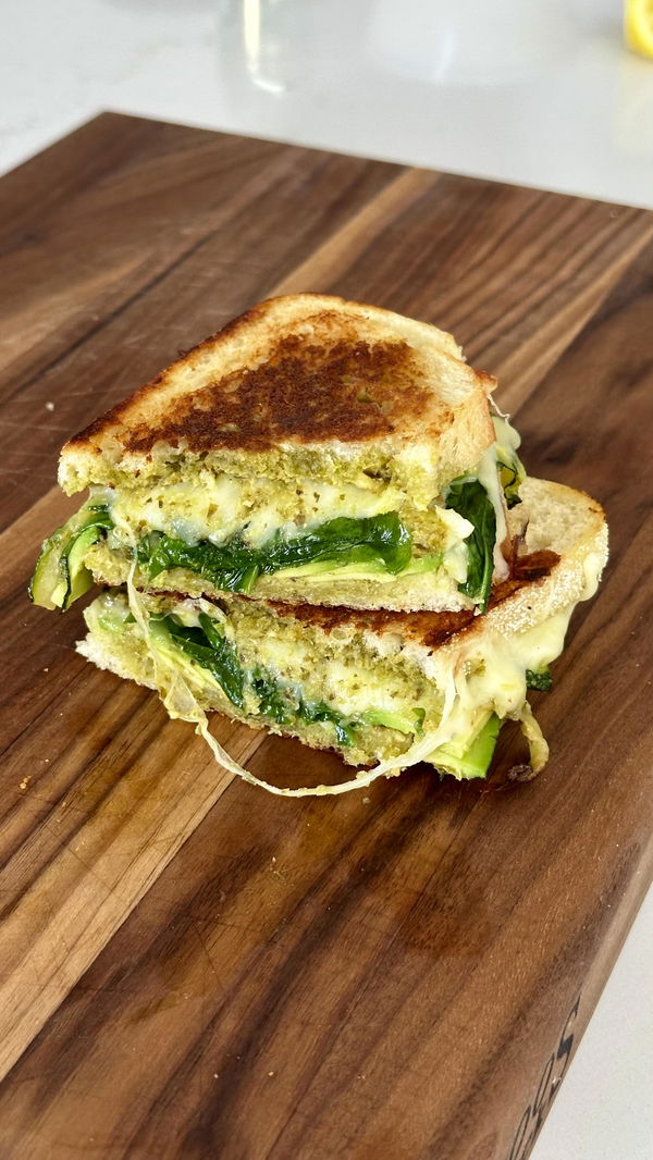 Green Goddess Grilled Cheese with Pesto