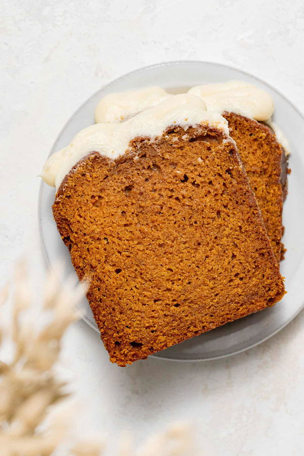 Pumpkin Bread with Cream Cheese Frosting