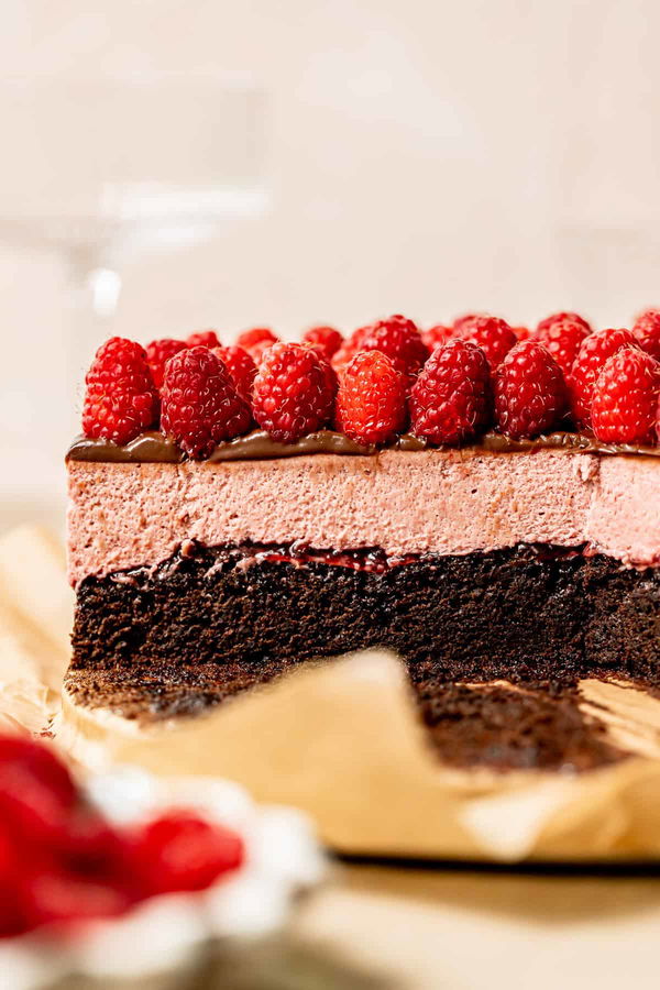 Chocolate Raspberry Mousse Cake