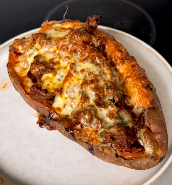 Protein Loaded Sweet Potato Boats