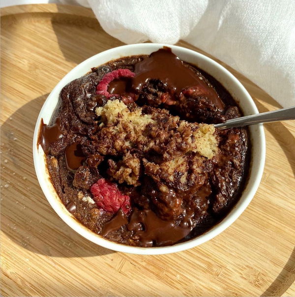 Two Layered Vanilla-Chocolate Baked Oats