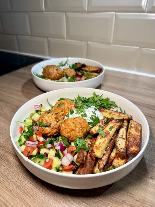 Chicken Meatball Gyros Bowls